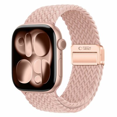 TechProtection Nylon Plus Apple Watch 42 / 41 / 40 mm bandje roze