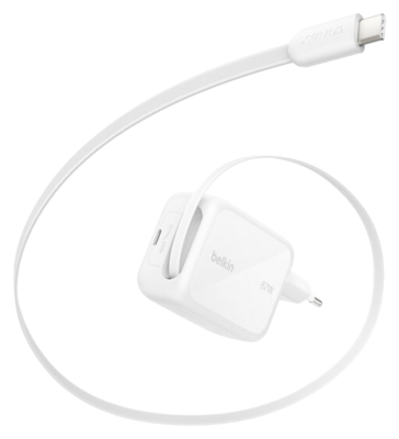 Belkin UltraCharge GaN wandlader 67 watt met uittrekbare kabel