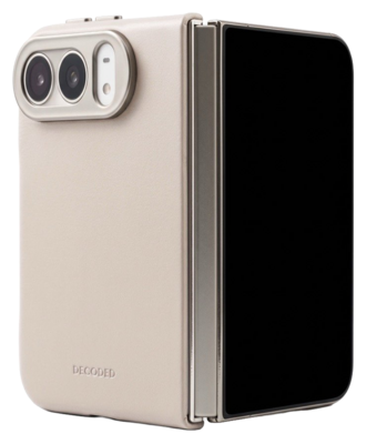 DECODED Leather Case iPhone Duo hoesje beige