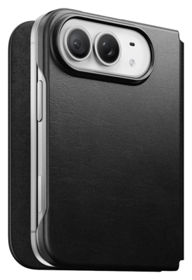 Nomad Traditional Leather Folio iPhone Duo hoesje zwart