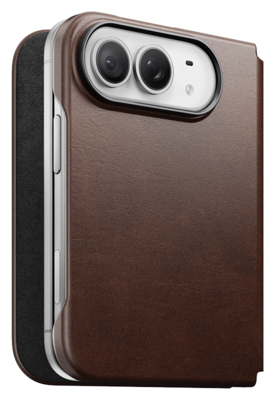 Nomad Traditional Leather Folio iPhone Duo hoesje rustic bruin