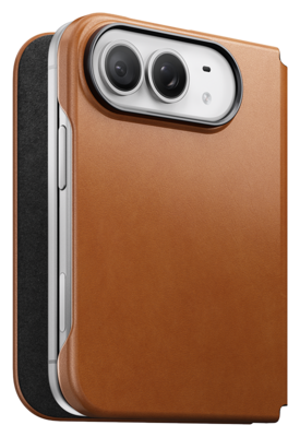 Nomad Traditional Leather Folio iPhone Duo case saddle brown