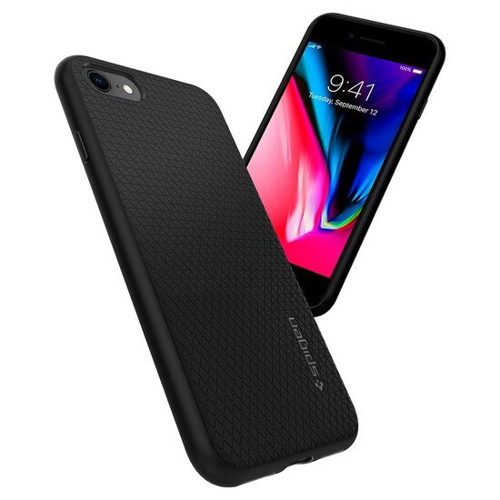 Spigen Liquid Air iPhone SE 2020 / 8 hoesje Zwart