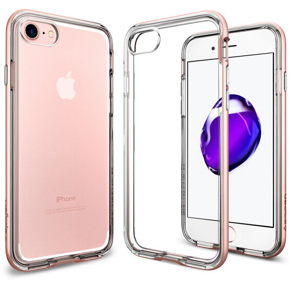 Spigen Neo Hybrid Crystal iPhone 7 hoesje Rose Gold