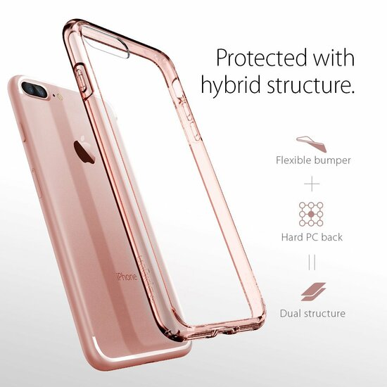 Spigen Ultra Hybrid iPhone 7 Plus hoes Rose Gold