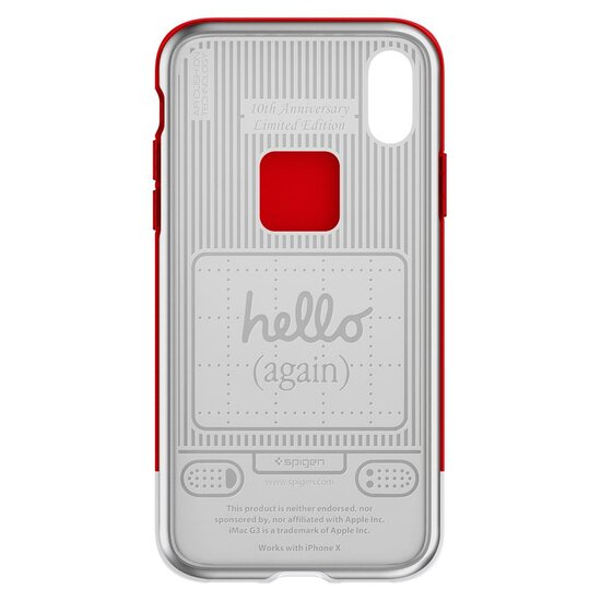 Spigen Classic C1 iPhone X hoesje Ruby Rood
