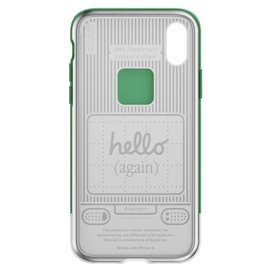 Spigen Classic C1 iPhone X hoesje Sage Groen