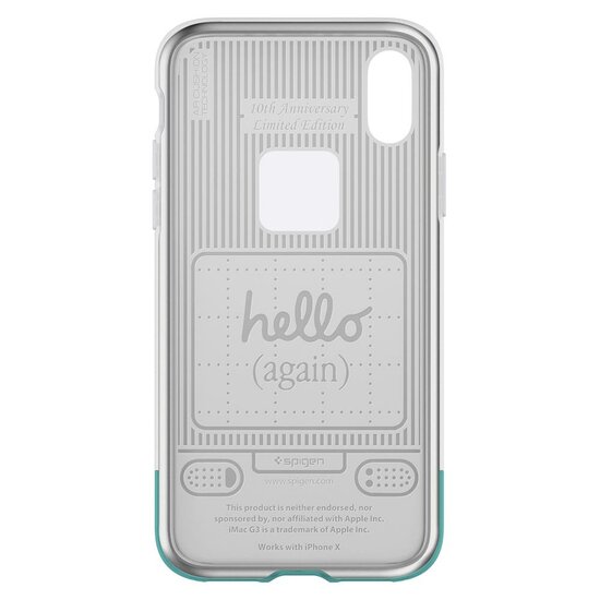 Spigen Classic C1 iPhone X hoesje Snow Wit