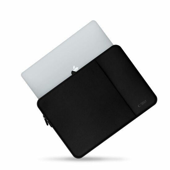 TechProtection Neoprene MacBook 15 / 16 inch sleeve zwart