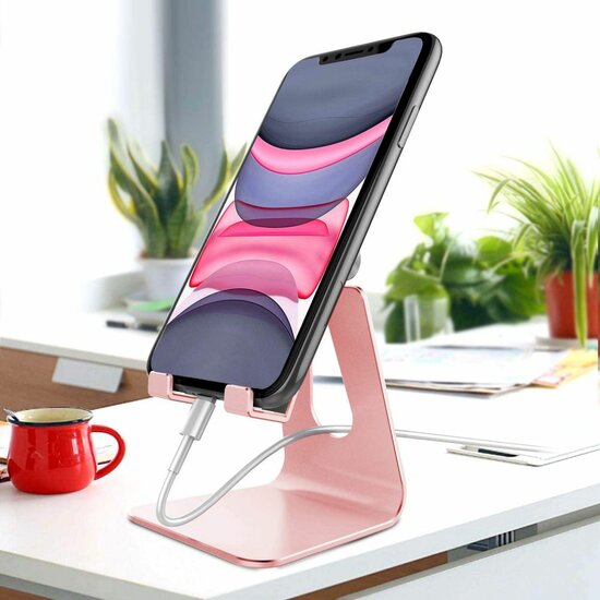 TechProtection AluStand iPhone standaard Zilver
