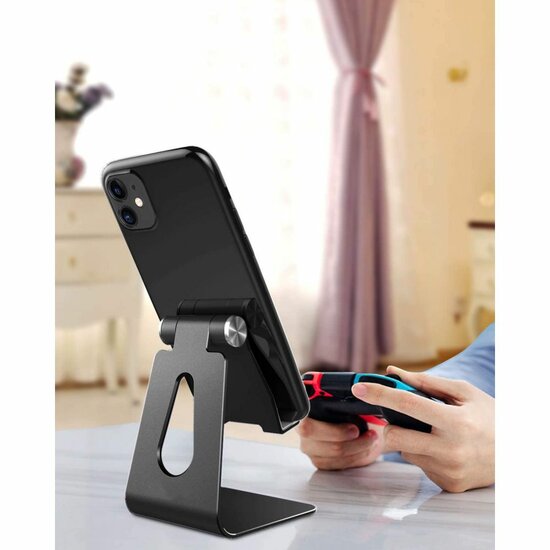 TechProtection AluStand iPhone standaard Zilver