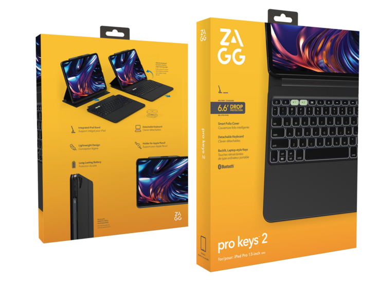ZAGG Pro Keys iPad Pro 2024 13 inch toetsenbord hoesje Zwart