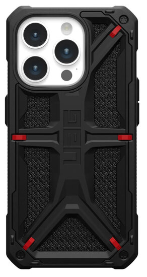 UAG Monarch iPhone 15 Pro hoesje kevlar zwart