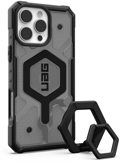 UAG Pathfinder MagSafe iPhone 16 Pro Max hoesje ash bundel met ringstand