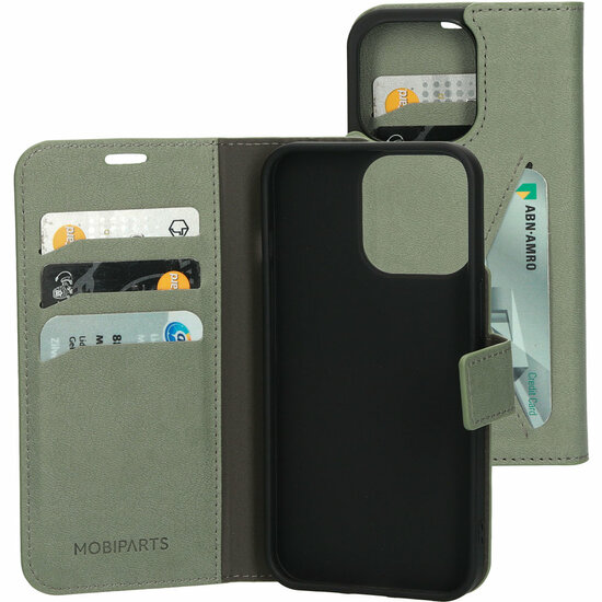 Mobiparts Classic Wallet iPhone 13 Pro hoesje Groen