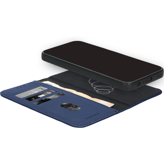 Mobiparts leren 2 in 1 Wallet iPhone 17 Pro Max hoesje blauw