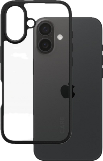 PanzerGlass CARE Urban Combat iPhone 16 hoesje zwart doorzichtig