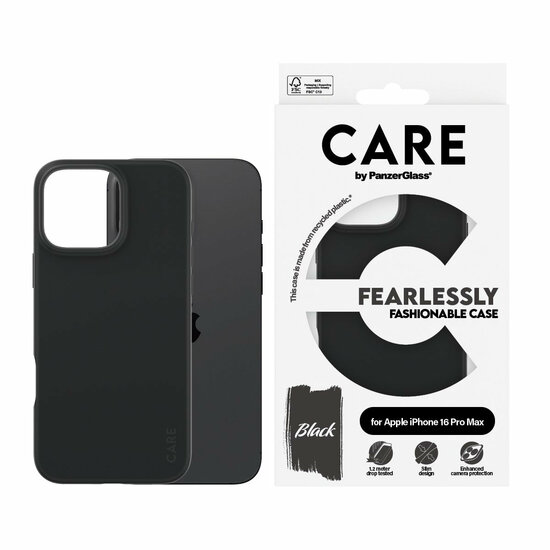PanzerGlass CARE iPhone 16 Pro Max hoesje zwart