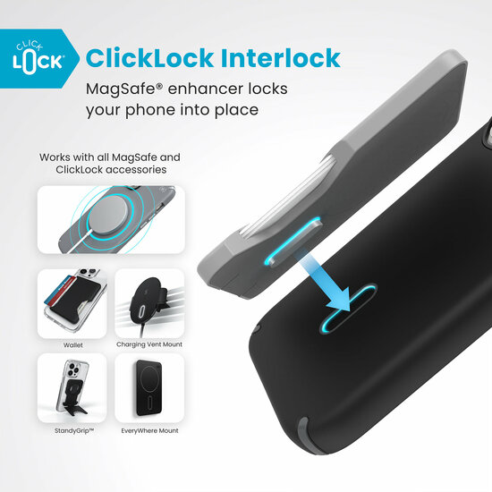 Speck Presidio 2 Pro Clicklock iPhone 16 Pro hoesje zwart