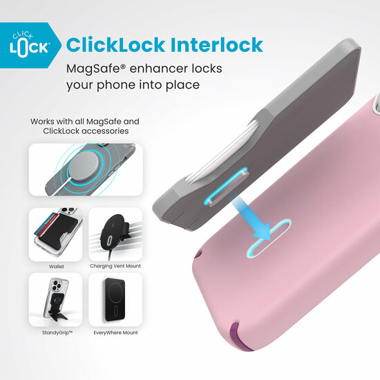 Speck Presidio 2 Pro Clicklock iPhone 16 Pro hoesje roze