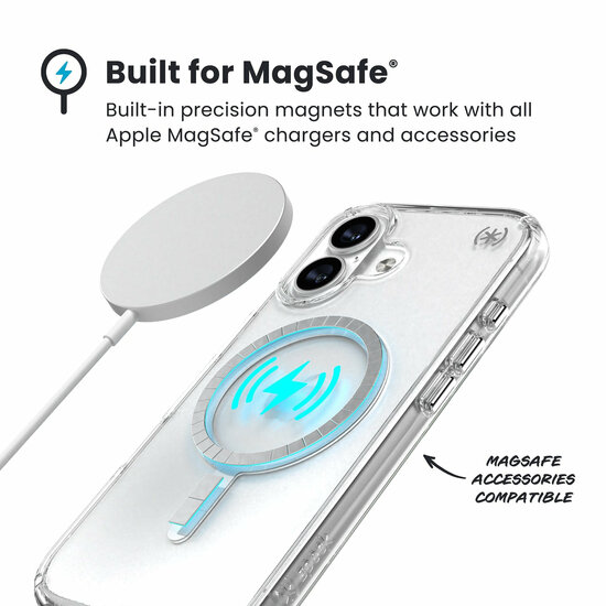Speck Presidio Perfect Clear MagSafe iPhone 17 hoesje transparant