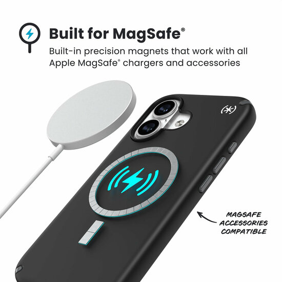Speck Presidio 2 Pro MagSafe iPhone 17 hoesje zwart