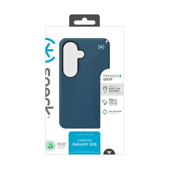 Speck Presidio 2 Grip MagSafe Galaxy S26 hoesje blauw