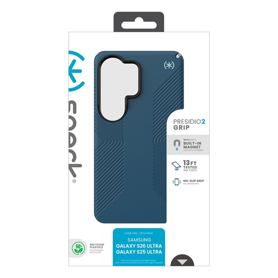 Speck Presidio 2 Grip MagSafe Galaxy S26 Ultra hoesje blauw