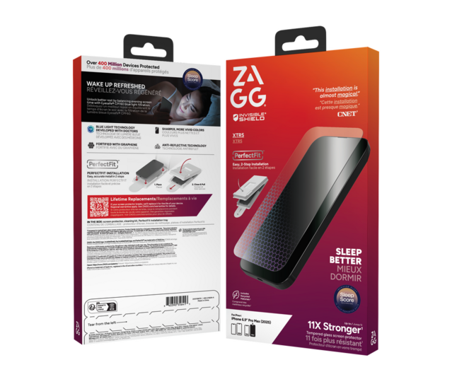 ZAGG InvisibleShield Glass XTR5 iPhone 17 Pro Max screenprotector
