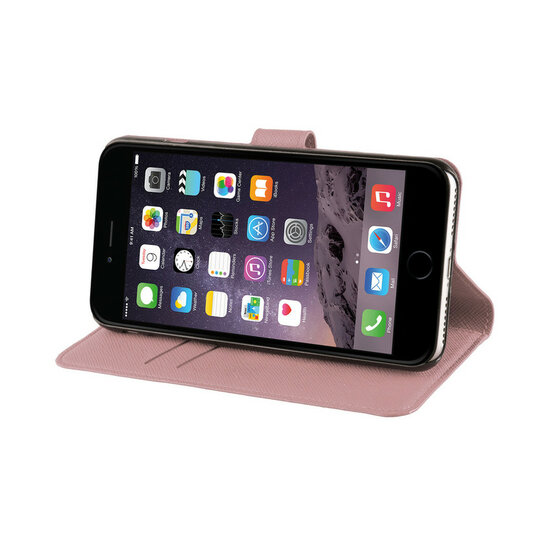 Xqisit Viskan Wallet iPhone 7 Plus hoesje Rose Gold