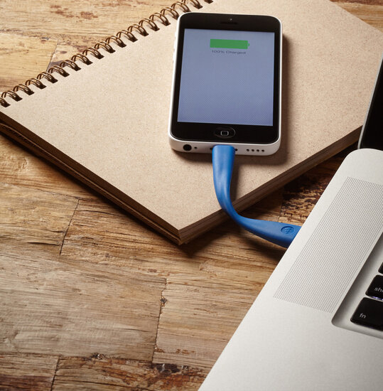 mophie memory flex Lightning kabel 10 cm Blue
