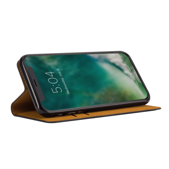 Xqisit Wallet iPhone X hoesje Zwart