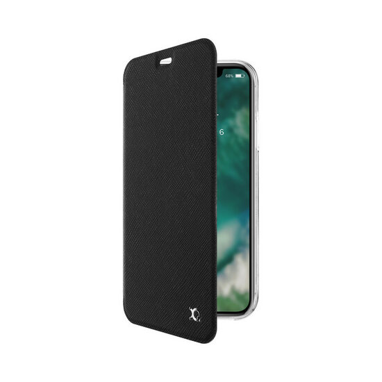Xqisit Flap Adour iPhone XS Max hoesje Zwart