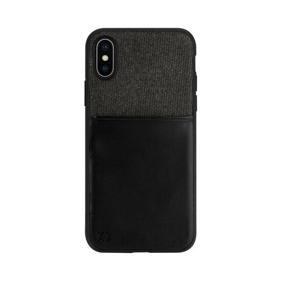 Xqisit Card iPhone XS Max hoesje Zwart