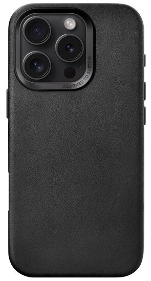 Woodcessories Bio leren MagSafe iPhone 16 Pro Max hoesje zwart