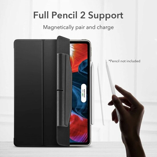 ESR Yippee iPad Pro 12,9 inch 2021 hoesje + glazen screenprotector Rose