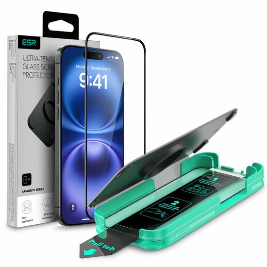 ESR Amorite Glazen iPhone 16 Pro Max screenprotector