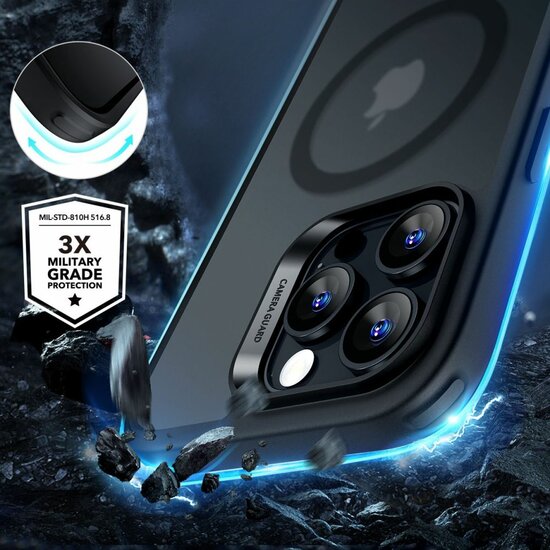 ESR Classic Hybrid iPhone 16 Pro Max hoesje &amp; screenprotector zwart