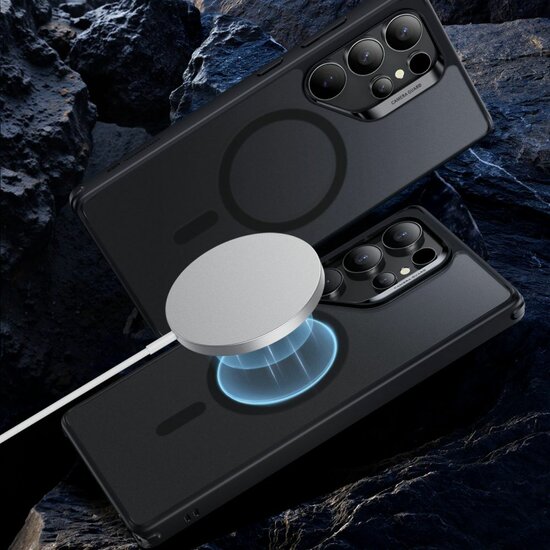 ESR Classic Hybrid HaloLock Galaxy S25 Ultra hoesje frost zwart