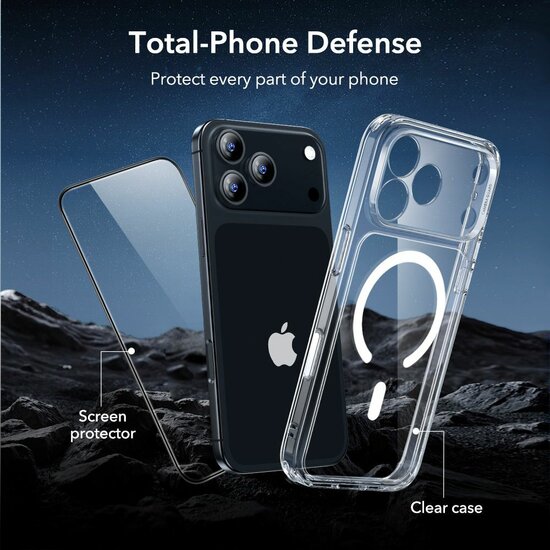 ESR Classic Hybrid MagSafe iPhone 17 Pro Max hoesje met screenprotector
