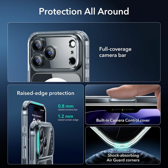 ESR Classic Hybrid MagSafe iPhone 17 Pro hoesje met screenprotector