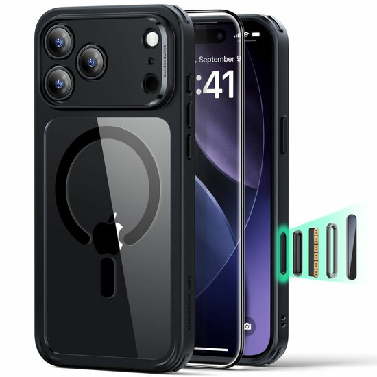 ESR Classic Hybrid MagSafe iPhone 17 Pro hoesje met screenprotector zwart