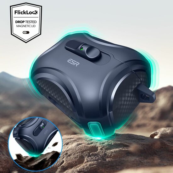 ESR Cyber FlickLock MagSafe AirPods Pro 3 hoesje blauw