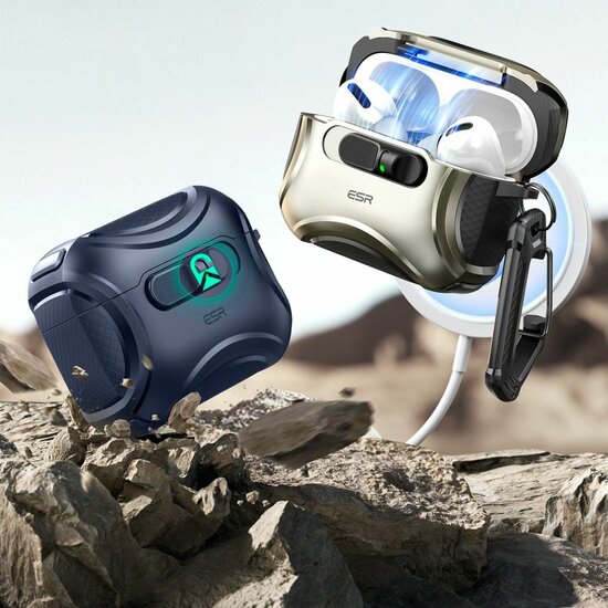 ESR Cyber FlickLock MagSafe AirPods Pro 3 hoesje blauw