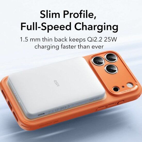 ESR Classic Hybrid camera control iPhone 17 Pro hoesje oranje