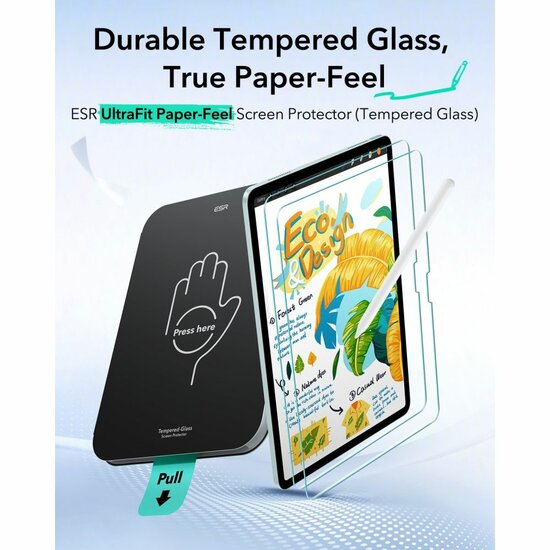 ESR Paper Feel iPad Air 11 inch screenprotector 2 pack