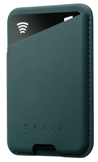 Mujjo leren MagSafe Card Wallet hoesje livid groen