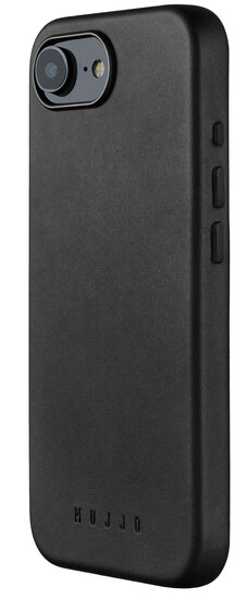 Mujjo leren MagSafe iPhone 17e / 16e hoesje zwart