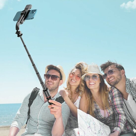 Tech Protection Bluetooth Selfie stick met tripod en LED lamp