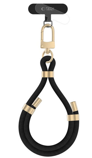 TechProtection Rope polsbandje voor elke telefoon zwart / goud